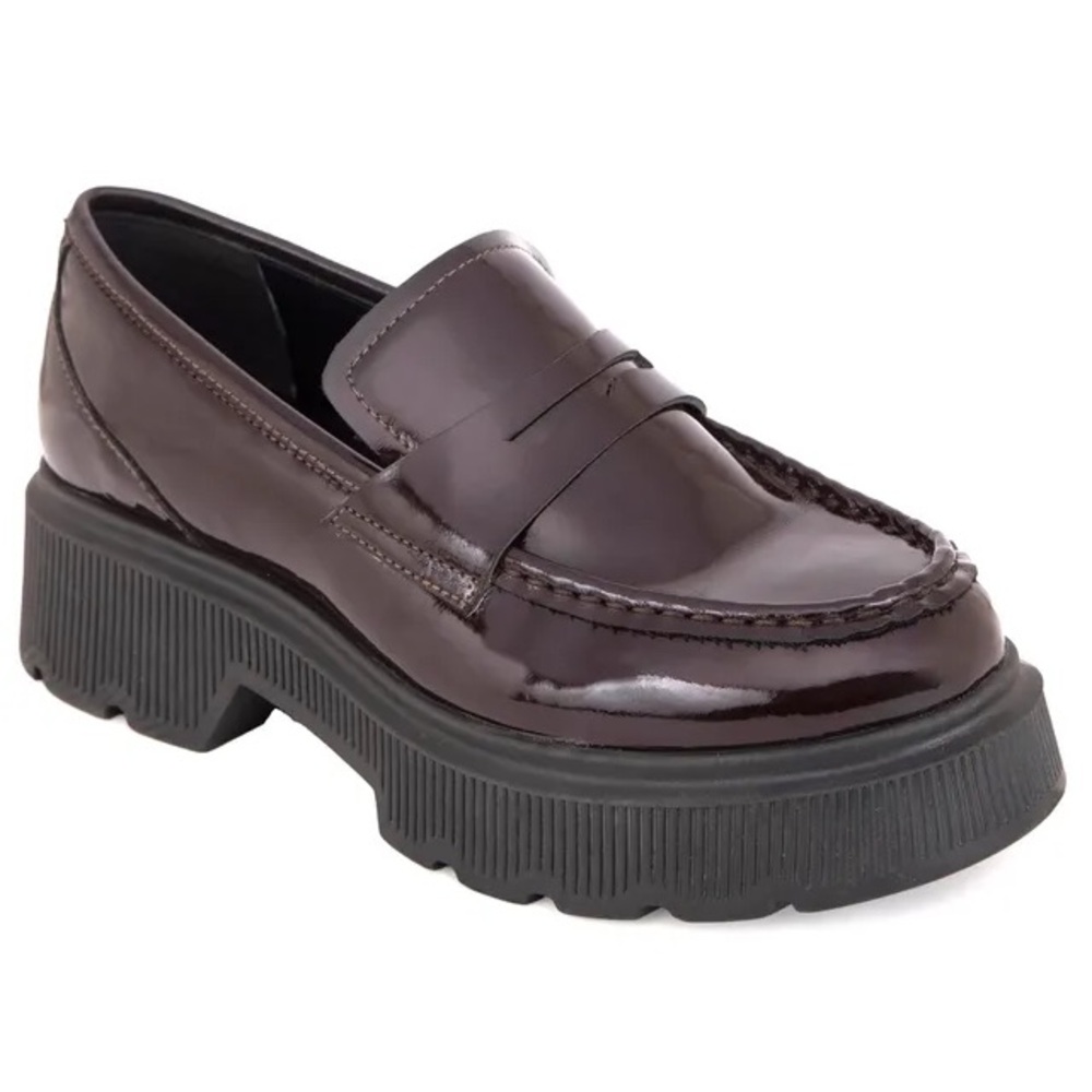 Kenneth Cole Burgundy Platform Loafers